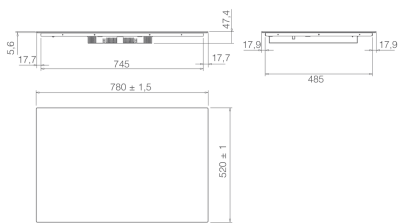 Детальное фото товара: ELICA RATIO CONNEX 803 PLUS BL индукционная поверхность