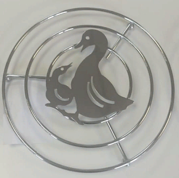 Фото товара: Seaman подставка под горячее, хром "Утенок с уткой", SSA-030-WP (Water Polish)