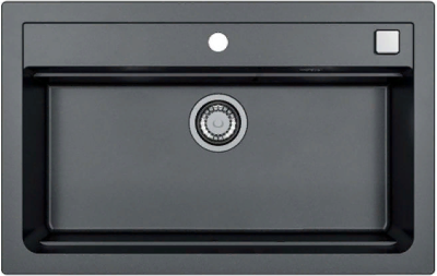 Детальное фото товара: ALVEUS GRANITAL ATROX 40 CARBON - G91, мойка, гранит, черный в комплекте с сифоном 1132823)
