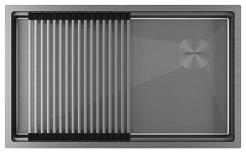 Фото товара: Paulmark NEXT-PRO 74 UNI, мойка, нержавеющая сталь, вороненая сталь