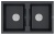 Детальное фото товара: Paulmark TANDEM 80/2, мойка, гранит, черный металлик