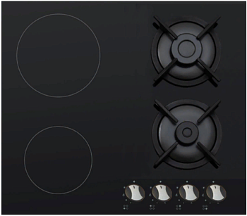 Фото товара: HOMSair HG641VBK комбинированная поверхность