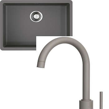 Фото товара: Omoikiri Kata 54-U-GR + Shinagawa-P-GR leningrad grey