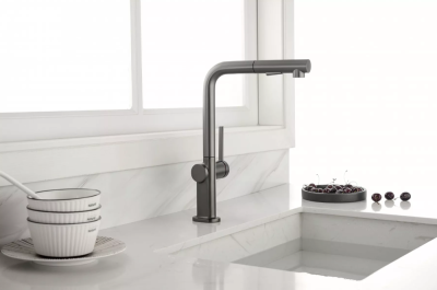 Paulmark NEO, смеситель, вороненая сталь Детальное фото товара: Paulmark NEO, смеситель, вороненая сталь