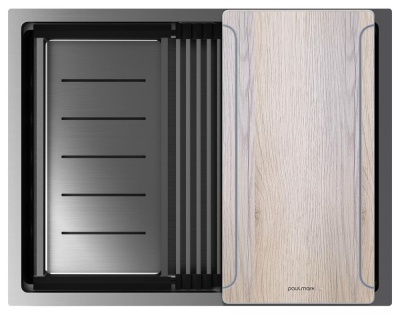Paulmark NEXT-MULTI SINK 58 UNI, мойка, нержавеющая сталь, вороненая сталь