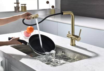 Детальное фото товара: Paulmark SERPENTINE, смеситель, светлое золото