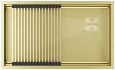 Детальное фото товара: Paulmark NEXT-PRO 74 UNI, мойка, нержавеющая сталь, светлое золото