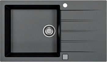 Фото товара: ALVEUS GRANITAL CADIT 40 CARBON - G91, мойка, гранит, черный (в комплекте с сифоном 1132823)