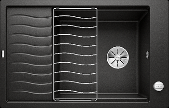 Фото товара: Blanco Elon XL 6S, мойка, гранит, черный с клапаном-автоматом