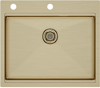 Фото товара: Paulmark KRONER-PRO 59, мойка, нержавеющая сталь, брашированное золото