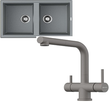 Фото товара: Omoikiri Tedori 86-2-GR + Takamatsu-S-GR leningrad grey