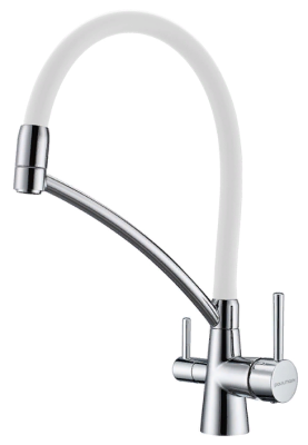 Детальное фото товара: Paulmark SIEGEN, смеситель, хром, белый шланг