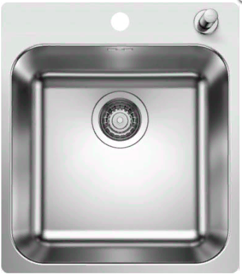 Детальное фото товара: Blanco Supra 400-IF/A , мойка, нержавеющая сталь полированная, с клапаном-автоматом