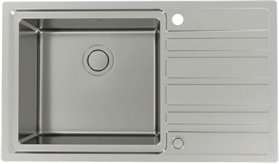 ALVEUS RANDO 50L UP SAT-90 FS, мойка, нержавеющая сталь сатин (в комплекте с сифоном 1123351)