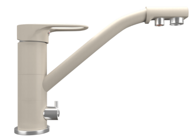 Детальное фото товара: Maunfeld MFQT-10LBG, смеситель, гранит, светло-бежевый