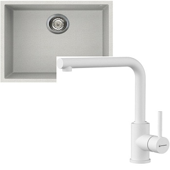 Фото товара: Omoikiri Bosen 54-U-WH + Nakagawa-P-WH белый