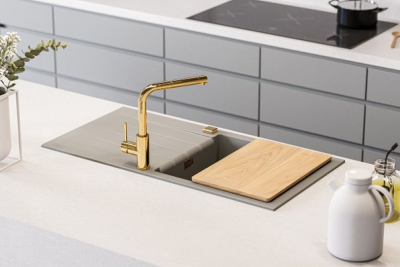 Детальное фото товара: ALVEUS GRANITAL CADIT 50 CONCRETE- G81, мойка, гранит, серый ( в комплекте с сифоном 1132823)