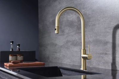 Paulmark Galant, смеситель, светлое золото Детальное фото товара: Paulmark Galant, смеситель, светлое золото