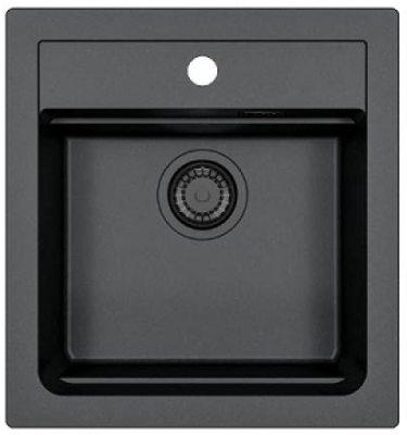 ALVEUS GRANITAL ATROX 20 CARBON - G91, мойка, гранит, черный (в комплекте с сифоном 1148149)