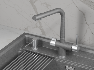 Детальное фото товара: GRANULA 5008 смеситель, гранит, графит