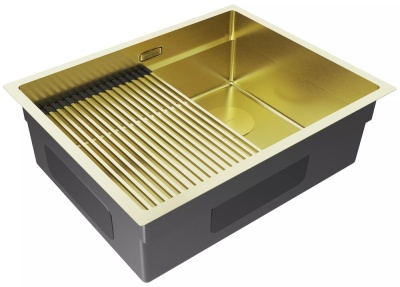 Детальное фото товара: Paulmark NEXT-PRO 58 UNI, мойка, нержавеющая сталь, светлое золото