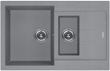 Фото товара: KUCHENSTERN PLAT 60-2, мойка, гранит, титан