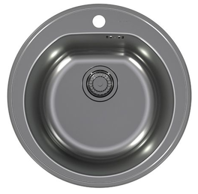 ALVEUS FORM MONARCH 30 ANTHRACITE-90, мойка, нерж.сталь, антрацит (в компл. с выпуском без сифона)