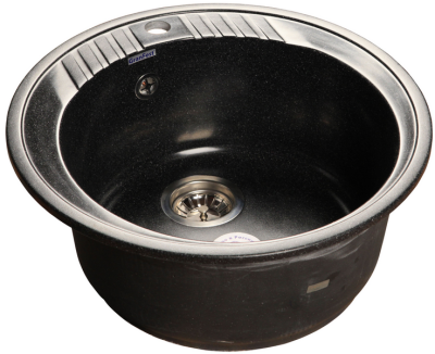 Детальное фото товара: GranFest RONDO GF-R-520, мойка, мрамор, черный