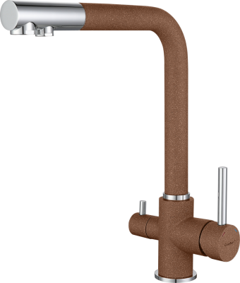 Детальное фото товара: GranFest 3611, смеситель, мрамор, терракот