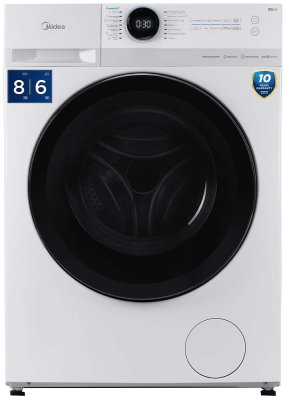 Детальное фото товара: Midea стирка MF200D80WBS/W-RU + сушка MD200D90WB/W-RU + соед.эл MSKK-W01