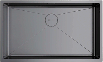 Фото товара: Omoikiri Taki 74-U/IF-GM, мойка, нержавеющая сталь/вороненая сталь