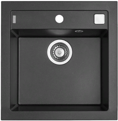 ALVEUS FORMIC 20 GRANITAL+ TWILIGHT-G05M, мойка, гранит, черный металлик (в комп. с сифоном 1127749)
