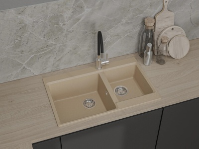 Детальное фото товара: GranFest LEVEL GF-LV-780K, мойка, мрамор, песочный