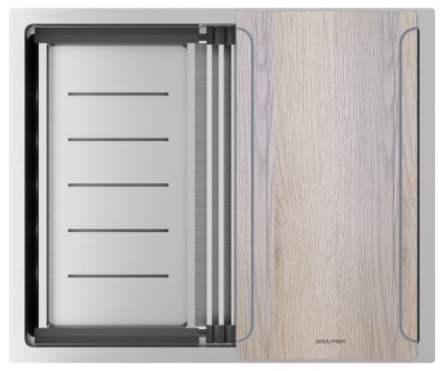 Детальное фото товара: Paulmark NEXT-MULTI SINK 54 UNI, мойка, нержавеющая сталь брашированная