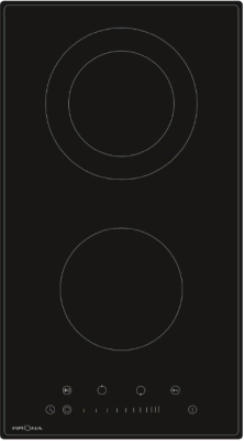 Детальное фото товара: Krona LAUREL 30 BL стеклокерамическая поверхность