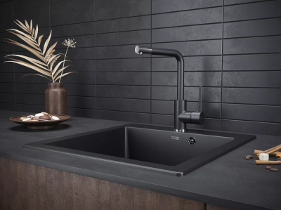 Детальное фото товара: Paulmark HONNER, смеситель, гранит, черный