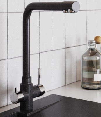 Детальное фото товара: Polygran Вега, смеситель, черный №16