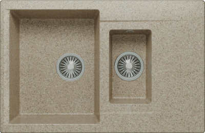 Детальное фото товара: Polygran BRIG-770, мойка, мрамор, песочный 302