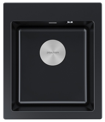 Paulmark KANTE 40, мойка, гранит, черный металлик