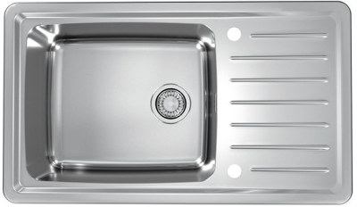 ALVEUS GALEO 30 SAT 90 FI, мойка, нержавеющая сталь сатин (в комплекте с сифоном 1127251)