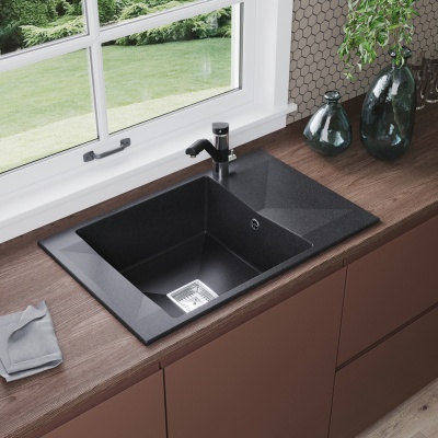 Детальное фото товара: Tolero BLADE 780, мойка, гранит, уголь