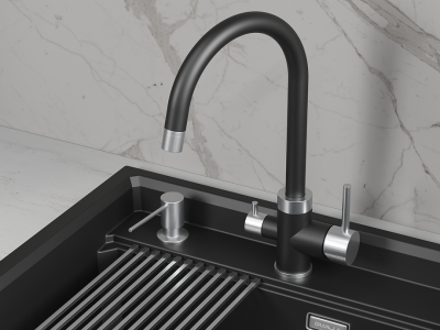 Детальное фото товара: GRANULA 5169 смеситель, нержавеющая сталь, турмалин