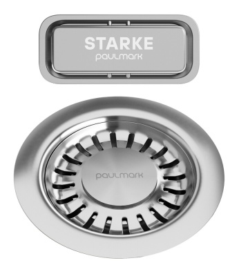 Paulmark слив с овальным переливом, брашированная сталь