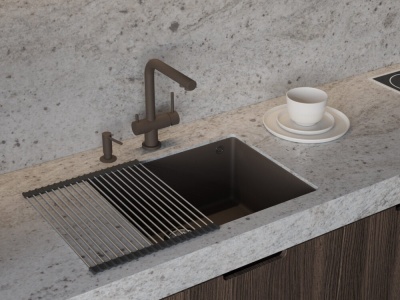 Детальное фото товара: Omoikiri ОМ-02-P-GR, дозатор для моющего средства, leningrad grey