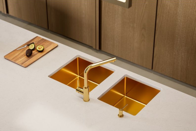 Детальное фото товара: ALVEUS QUADRIX MONARCH 20 BRONZE, мойка, нерж сталь, бронза (с сифоном 1148151)