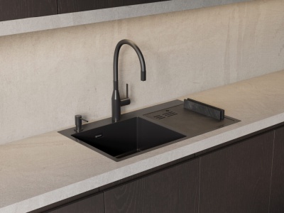 Детальное фото товара: Omoikiri OM-08 GB, дозатор для моющего средства, графит