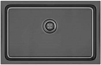 Фото товара: Paulmark VISTA 74, мойка, нержавеющая сталь, вороненая сталь