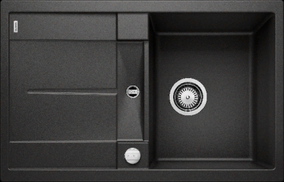 Blanco Metra 45S, мойка, гранит, черный, с клапаном-автоматом Blanco Metra 45S, мойка, гранит, черный, с клапаном-автоматом
