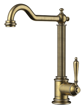 Фото товара: Omoikiri Toshima-AB, смеситель, античная латунь