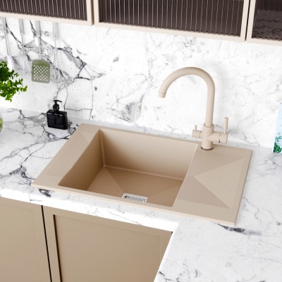 Детальное фото товара: Tolero BLADE 780, мойка, гранит, саванна